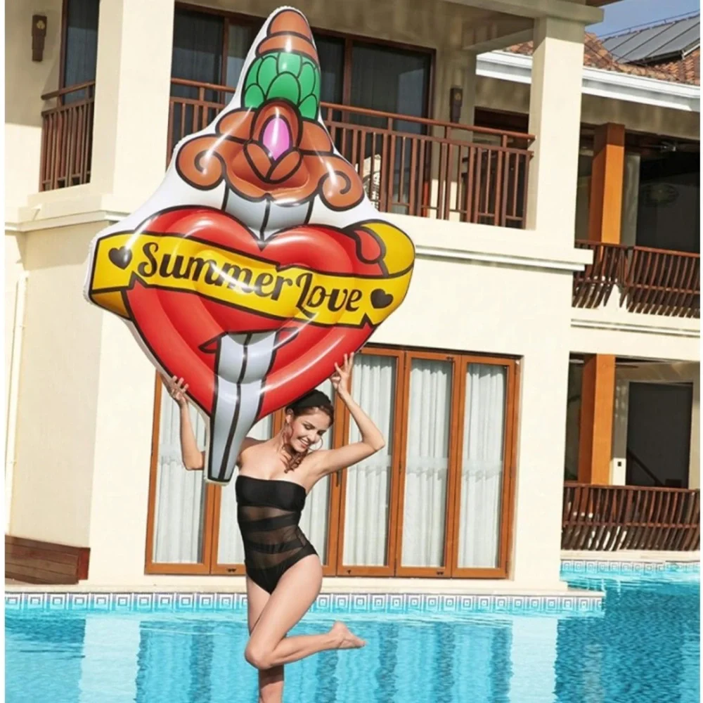 Pool Float Summer Love ❤️ Tattoo ⚔️ H20 GO Bestway 6x54x6 NWT - Picture 12 of 14